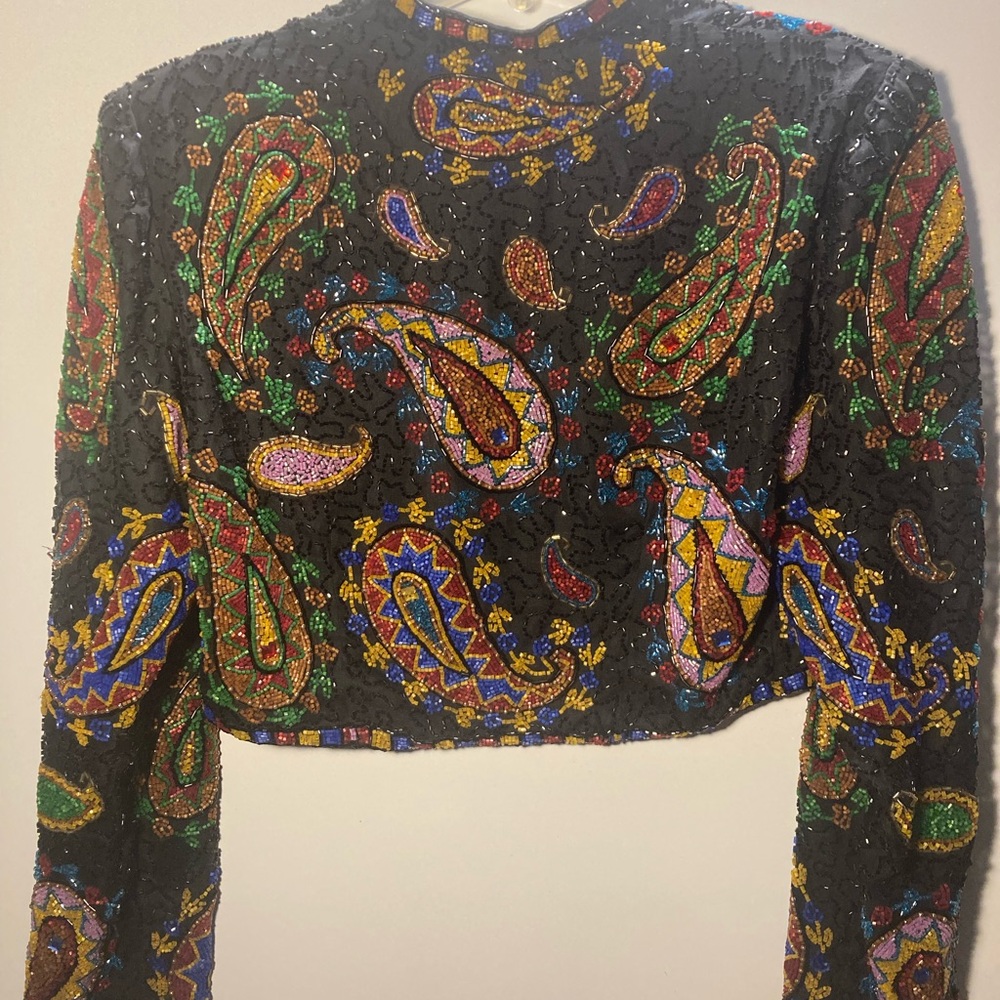 Beaded Bolero Jacket Paisley